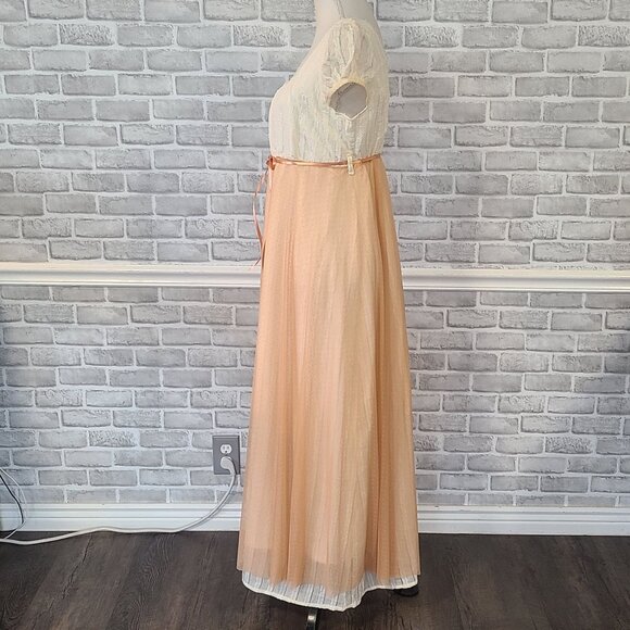 Vintage Style Regency Dress Med Costume Cottage Coquette Jane Austen Empire - Picture 3 of 9